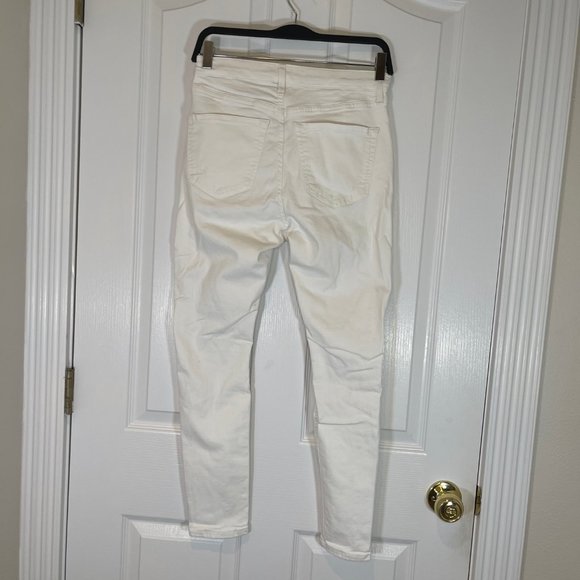 TopShop Moto Jamie Distressed White Jeans W30 L28 Petite - Picture 8 of 11